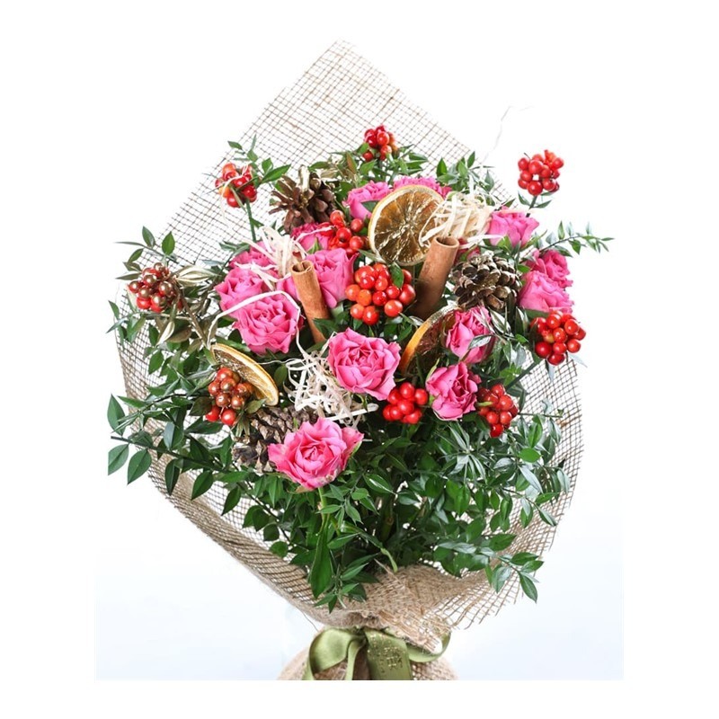 Pink Rose Kokina Buketi 